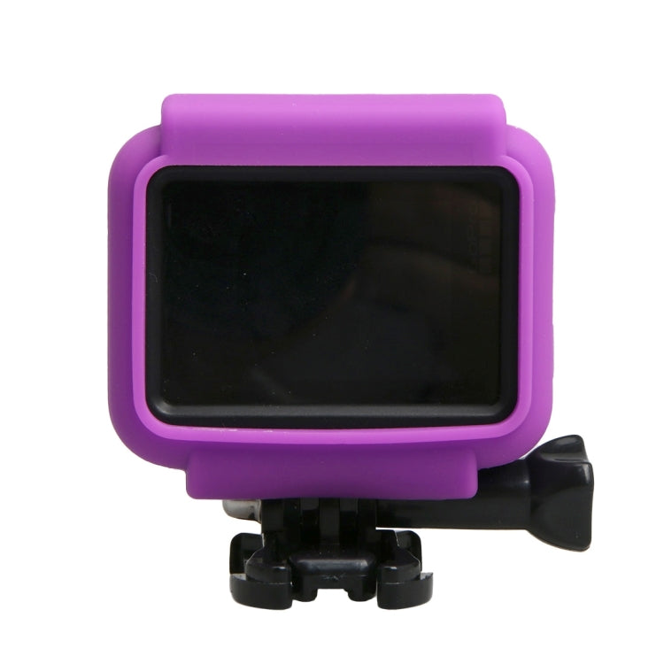 Original for GoPro HERO5 Silicone Border Frame Mount Housing Protective Case Cover Shell(Purple) - Silicone Cases by PMC Jewellery | Online Shopping South Africa | PMC Jewellery | Buy Now Pay Later Mobicred