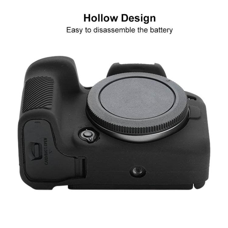 For Canon EOS R10 Soft Silicone Protective Case (Black) - Protective Case by PMC TechLife | Online Shopping South Africa | PMC TechLife | Buy Now Pay Later Mobicred