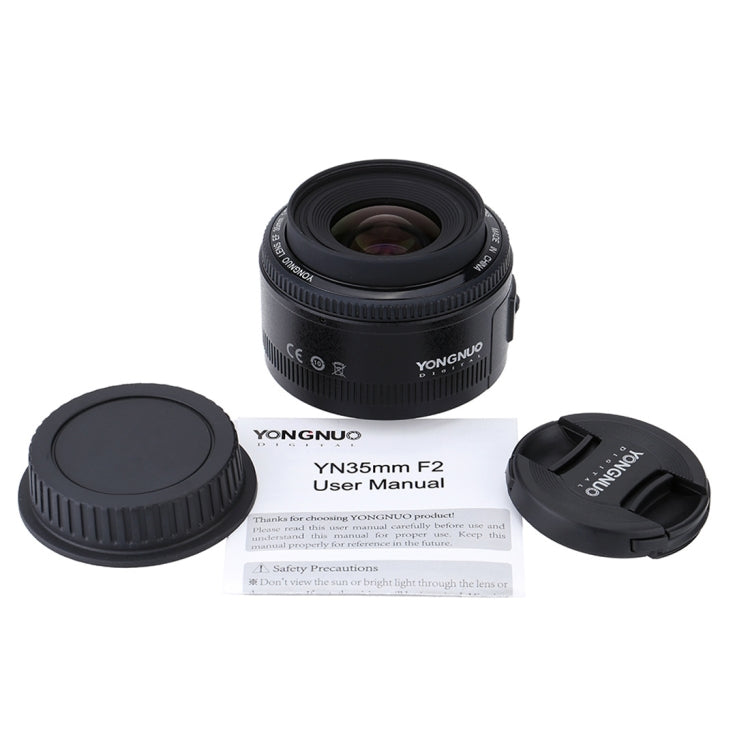 YONGNUO YN35MM F2C 1:2 AF/MF Wide-Angle Fixed/Prime Auto Focus Lens for Canon EOS EF Lens (Black) - free shipping - PMC TechLife - Order now!