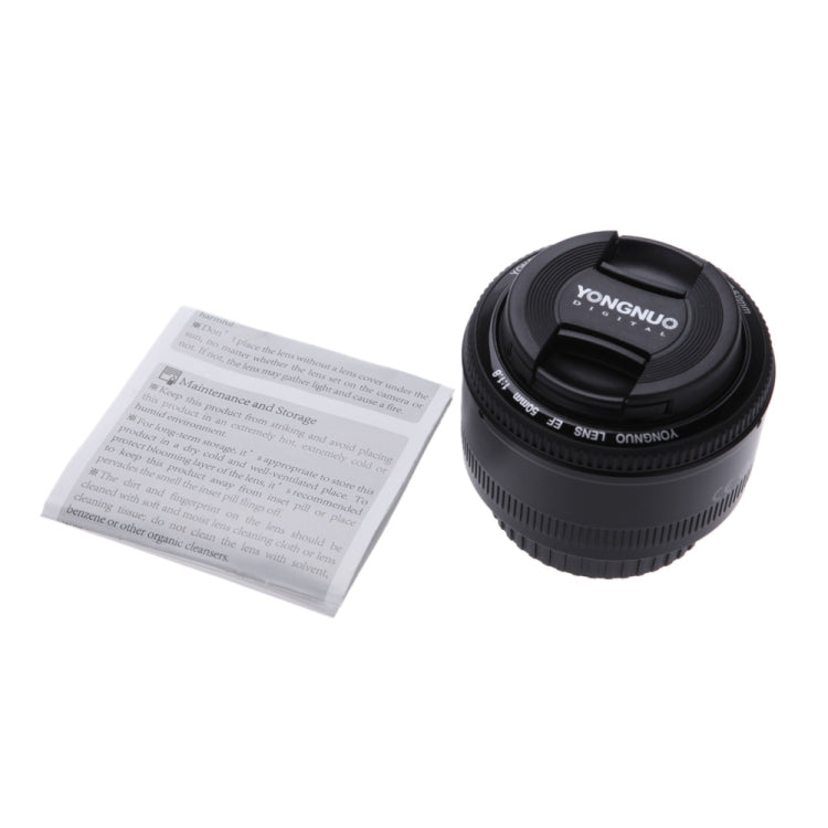 YONGNUO YN50MM F1.8C II F1.8 Auto Focus Lens for Canon EF Mount New Lens (Black) - free shipping - PMC TechLife - Order now!