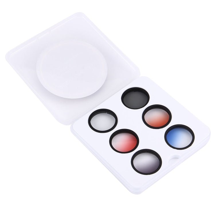 JUNESTAR 6 in 1 Professional 34mm Lens Filter(CPL + UV + Gradual Red + Gradual Orange + Gradual Blue + Gradual Grey) for DJI Phantom 3 & 4 - Phantom Lens Filter by JSR | Online Shopping South Africa | PMC Jewellery | Buy Now Pay Later Mobicred