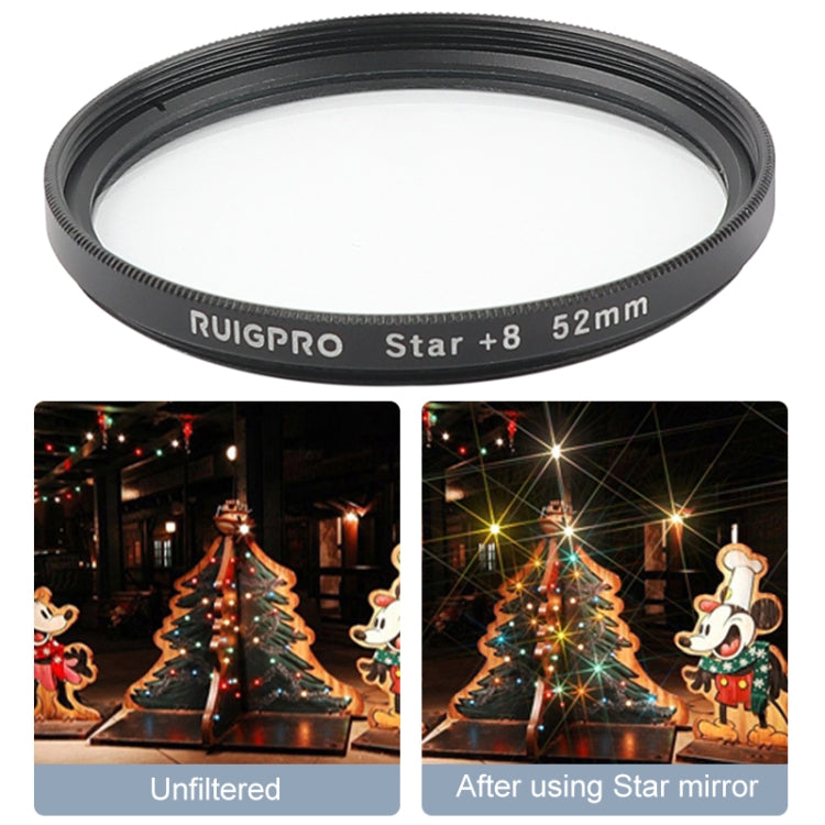 RUIGPRO for GoPro HERO 7/6 /5 Professional 52mm 8X Star Effect Lens Filter with Filter Adapter Ring & Lens Cap - Lens Filter by RUIGPRO | Online Shopping South Africa | PMC Jewellery | Buy Now Pay Later Mobicred