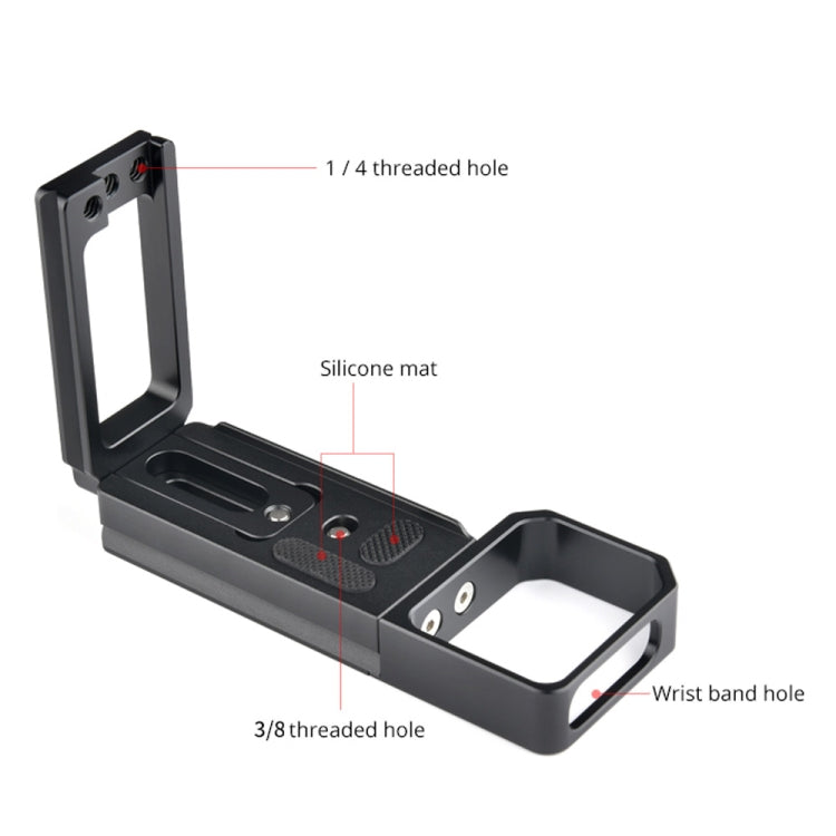 YELANGU CL6 YLG0712A Vertical Shoot Quick Release L Plate Bracket Base Holder for Sony A9 (ILCE-9) / A7 III/ A7R III(Black) - free shipping - PMC TechLife - Order now!