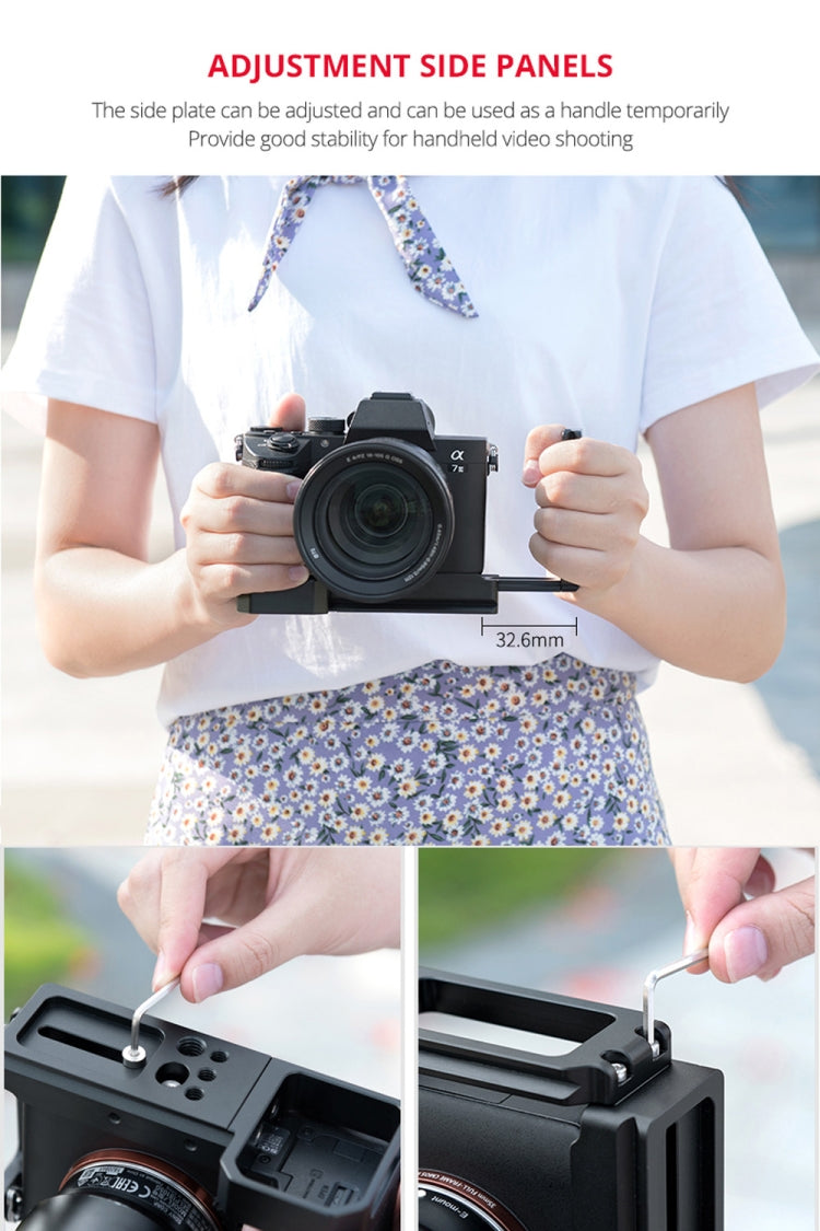 YELANGU CL6 YLG0712A Vertical Shoot Quick Release L Plate Bracket Base Holder for Sony A9 (ILCE-9) / A7 III/ A7R III(Black) - free shipping - PMC TechLife - Order now!