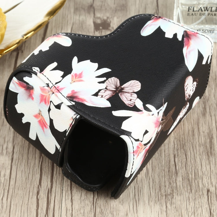 Flower Pattern PU Leather Camera Case for Sony A6000 / A6300 / A6400 / Nex 6 (Black) - free shipping - PMC TechLife - Order now!