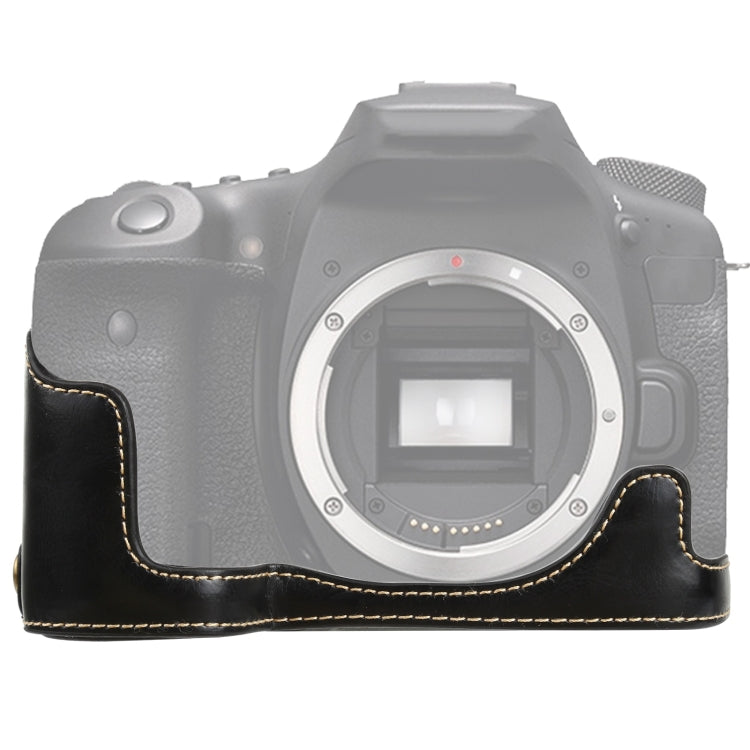 1/4 inch Thread PU Leather Camera Half Case Base for Canon EOS 90D (Black) - free shipping - PMC TechLife - Order now!