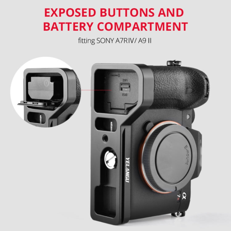 YELANGU CL8 Camera Expansion Board Base L Plate for Sony ILCE-9M2 / A9 II  / ILCE-7RM4 / A7R IV(Black) - L-Bracket by YELANGU | Online Shopping South Africa | PMC TechLife | Buy Now Pay Later Mobicred