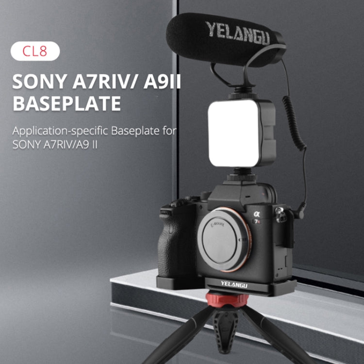 YELANGU CL8 Camera Expansion Board Base L Plate for Sony ILCE-9M2 / A9 II  / ILCE-7RM4 / A7R IV(Black) - L-Bracket by YELANGU | Online Shopping South Africa | PMC TechLife | Buy Now Pay Later Mobicred