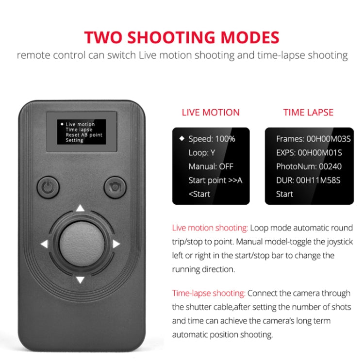 YELANGU L80TC 80cm Electrical Slide Rail Track with 2.4GHz Remote Control for SLR Cameras / Video Cameras (Black) - free shipping - PMC TechLife - Order now!