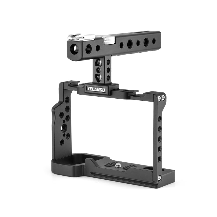 YELANGU C24 Video Camera Cage Stabilizer Kit with Handle for Sony Alpha 7C / A7C / ILCE-7C (Black) - Camera Cage by YELANGU | Online Shopping South Africa | PMC Jewellery