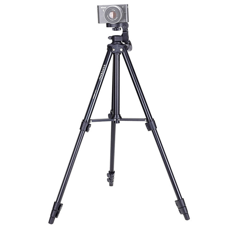YUNTENG VCT-680RM 4-Section Folding Legs Aluminum Alloy Tripod Mount with Three-Dimensional Tripod Head for DSLR & Digital Camera, Adjustable Height: 46-138cm (Black) - free shipping - PMC TechLife - Order now!