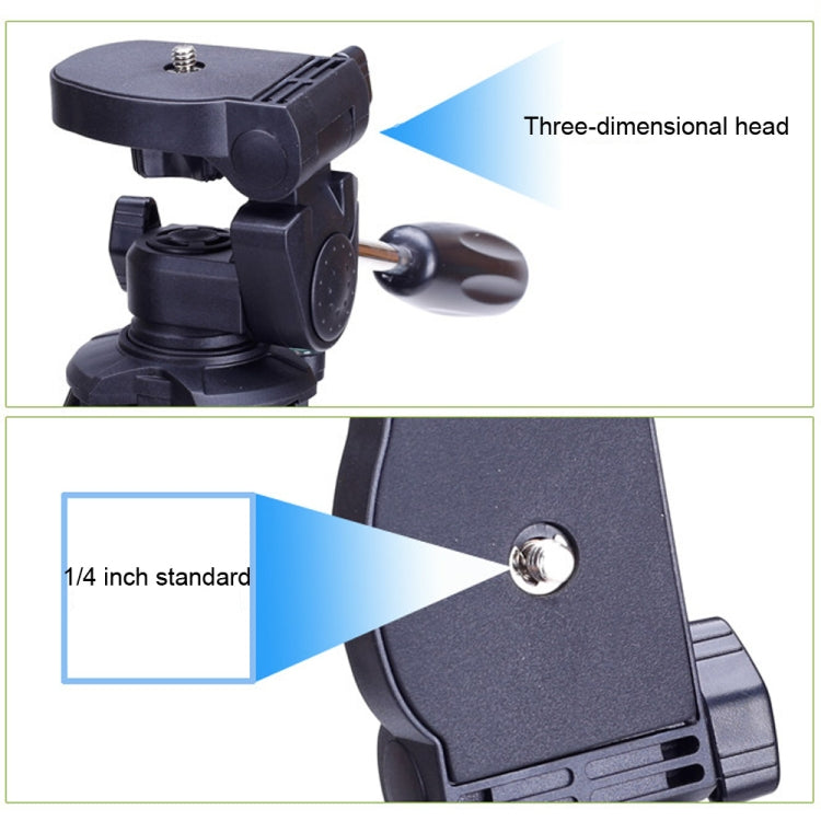 YUNTENG VCT-680RM 4-Section Folding Legs Aluminum Alloy Tripod Mount with Three-Dimensional Tripod Head for DSLR & Digital Camera, Adjustable Height: 46-138cm (Black) - free shipping - PMC TechLife - Order now!