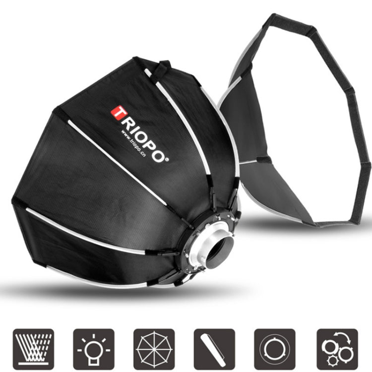 TRIOPO K2-65 65cm Speedlite Flash Octagon Parabolic Softbox Bowens Mount Diffuser (Black) - free shipping - PMC TechLife - Order now!