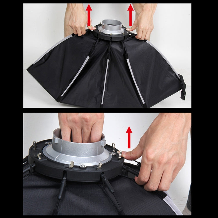 TRIOPO K2-65 65cm Speedlite Flash Octagon Parabolic Softbox Bowens Mount Diffuser (Black) - free shipping - PMC TechLife - Order now!
