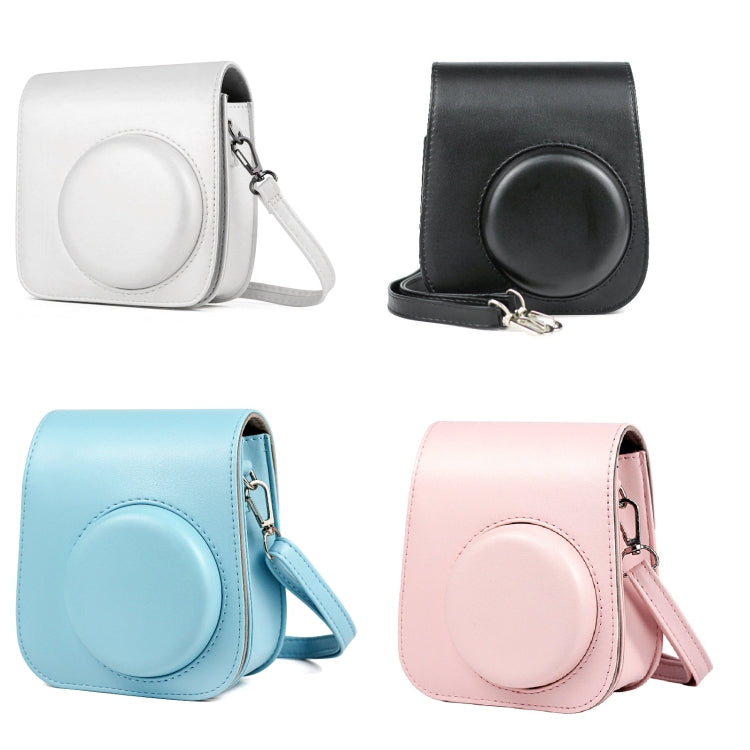 Solid Color Full Body Camera Leather Case Bag with Strap for FUJIFILM Instax mini 11 (Pink) - Leather Bag by PMC TechLife | Online Shopping South Africa | PMC TechLife | Buy Now Pay Later Mobicred