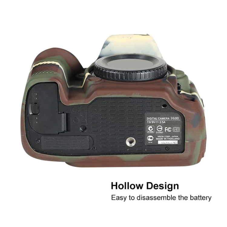 For Nikon D600 / D610 Soft Silicone Protective Case(Camouflage) - Protective Case by PMC TechLife | Online Shopping South Africa | PMC TechLife | Buy Now Pay Later Mobicred