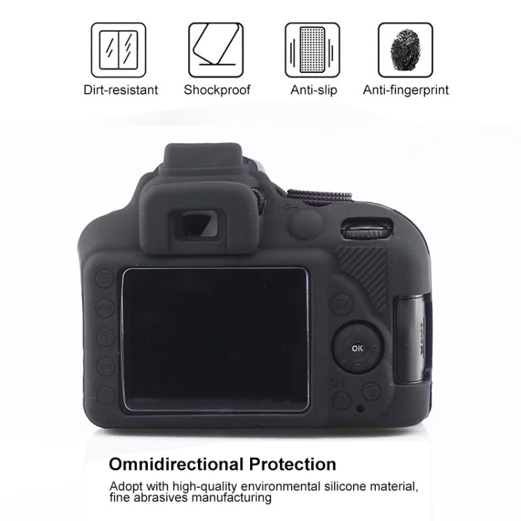 Soft Silicone Protective Case for Nikon D3400 / D3300 (Red) - Protective Case by PMC TechLife | Online Shopping South Africa | PMC TechLife | Buy Now Pay Later Mobicred