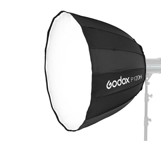 Godox P120H 120cm Deep Parabolic Softbox Reflector Diffuser Studio Light Box (Black) -  by Godox | Online Shopping South Africa | PMC Jewellery | Buy Now Pay Later Mobicred