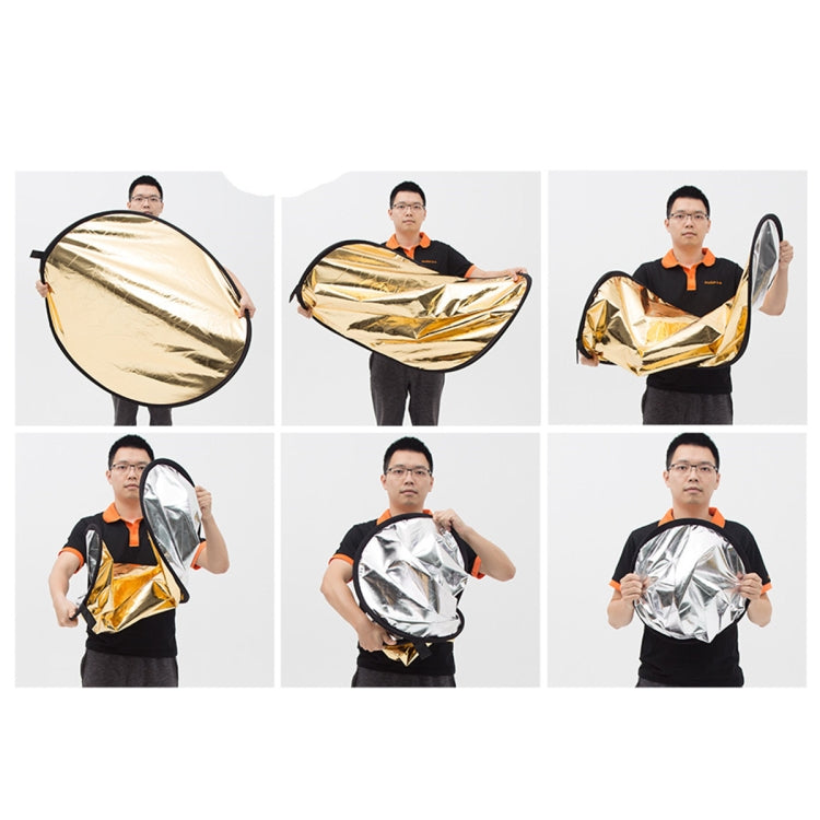 Godox FT01 2 in 1 Gold / Silver Oval Folding Reflector Board, Size: 90 x 120cm - free shipping - PMC TechLife - Order now!
