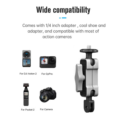 STARTRC Aluminium Alloy Mount Adapter Adjustable Arm, Deluxe Version (Black Silver) - Helmet Mount by STARTRC | Online Shopping South Africa | PMC Jewellery | Buy Now Pay Later Mobicred