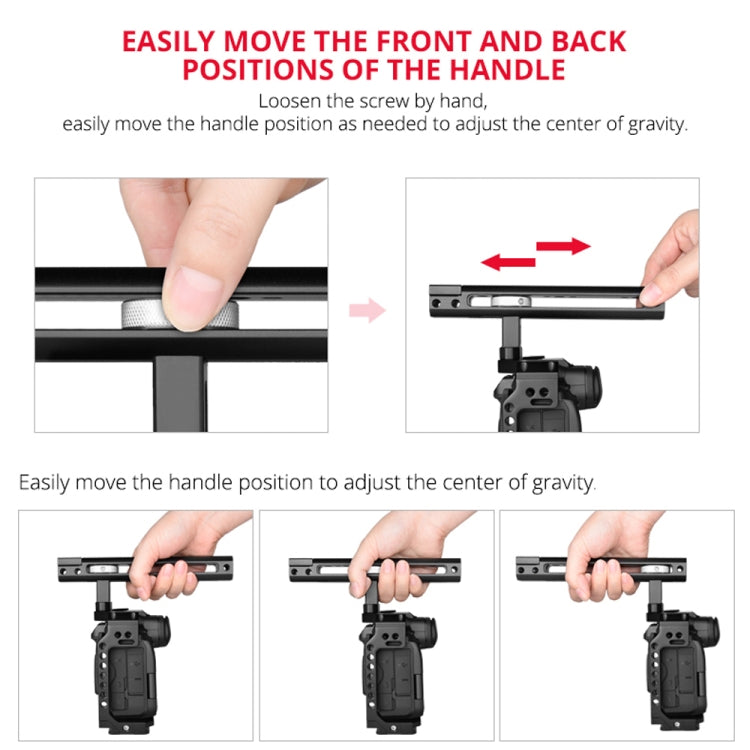 YELANGU C22 YLG0334B Video Camera Cage Stabilizer with Handle for Canon EOS R5/R6 (Black) - free shipping - PMC TechLife - Order now!