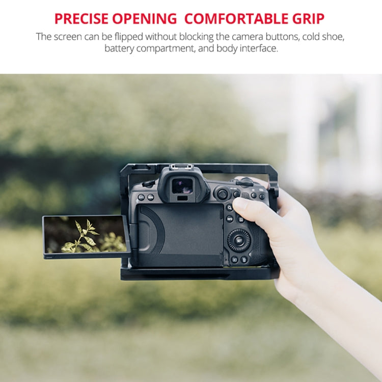 YELANGU C22 YLG0334B Video Camera Cage Stabilizer with Handle for Canon EOS R5/R6 (Black) - free shipping - PMC TechLife - Order now!