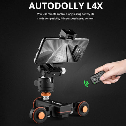 YELANGU L4X Camera Wheel Dolly + PC142 Phone Clamp with Remote, Load: 3kg - Camera Dolly by YELANGU | Online Shopping South Africa | PMC Jewellery | Buy Now Pay Later Mobicred