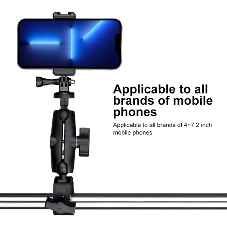360 Rotation Adjustable Action Camera Bike Motorcycle Handlebar Holder(Black) - Bicycle Handlebar Mount by PMC TechLife | Online Shopping South Africa | PMC TechLife | Buy Now Pay Later Mobicred