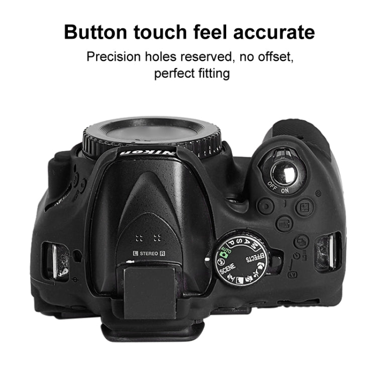 Soft Silicone Protective Case for Nikon D5200 (Black) - Protective Case by PMC TechLife | Online Shopping South Africa | PMC TechLife | Buy Now Pay Later Mobicred