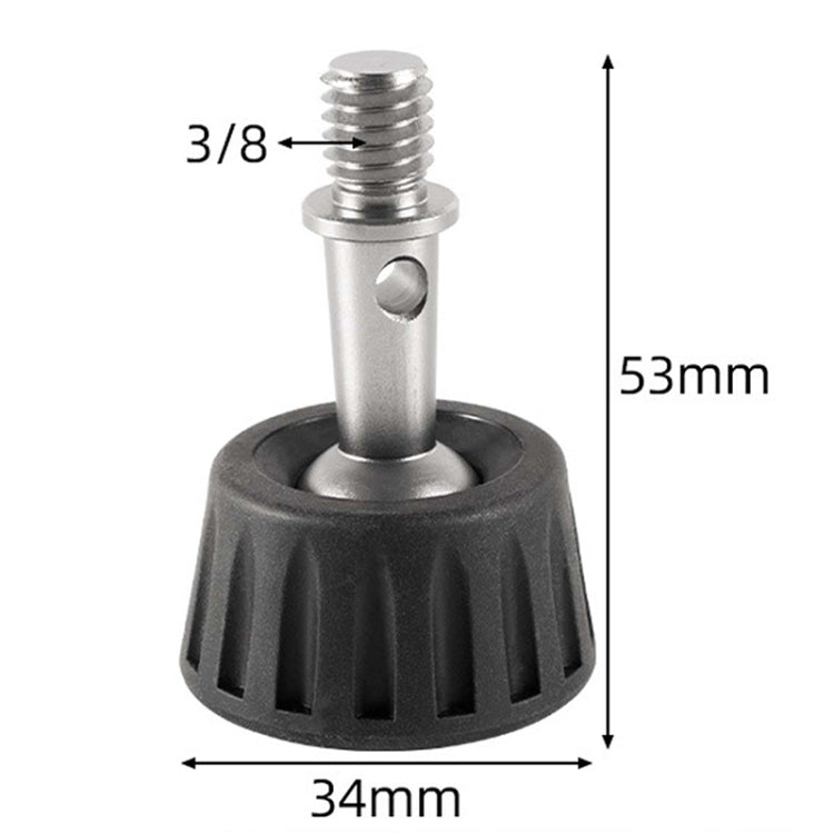 BEXIN GSF34-S Tripod 3/8 inch Stainless Steel Foot Spikes Plastic Foot Pad - free shipping - PMC TechLife - Order now!