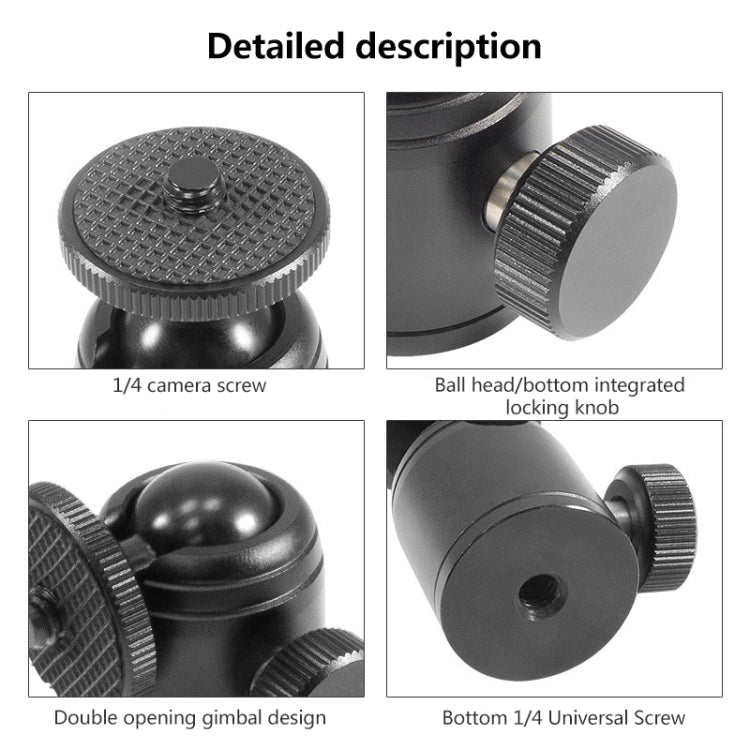 BEXIN K18 Mini 360 Degree Rotation Panoramic Metal Ball Head - free shipping - PMC TechLife - Order now!