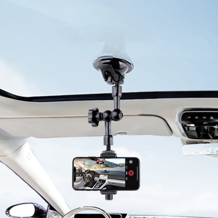 27cm Single Suction Cup Articulating Friction Magic Arm Phone Clamp Mount (Black) - Holder by PMC TechLife | Online Shopping South Africa | PMC TechLife | Buy Now Pay Later Mobicred