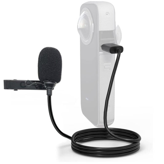 For Insta360 ONE X2 Lavalier Clip Type-C Recording Microphone (Black) - Others by PMC Jewellery | Online Shopping South Africa | PMC Jewellery | Buy Now Pay Later Mobicred