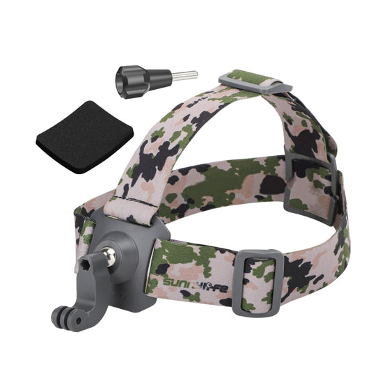 Sunnylife TD672 360 Rotation Adjustable Head Strap Vlog POV Mount Belt for GoPro, Insta360, DJI Osmo Action and Other Action Cameras (Camouflage) - Head Belt by Sunnylife | Online Shopping South Africa | PMC Jewellery | Buy Now Pay Later Mobicred