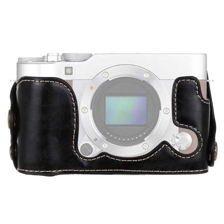 1/4 inch Thread PU Leather Camera Half Case Base for FUJIFILM X-A3 / X-A10(Black) - free shipping - PMC TechLife - Order now!
