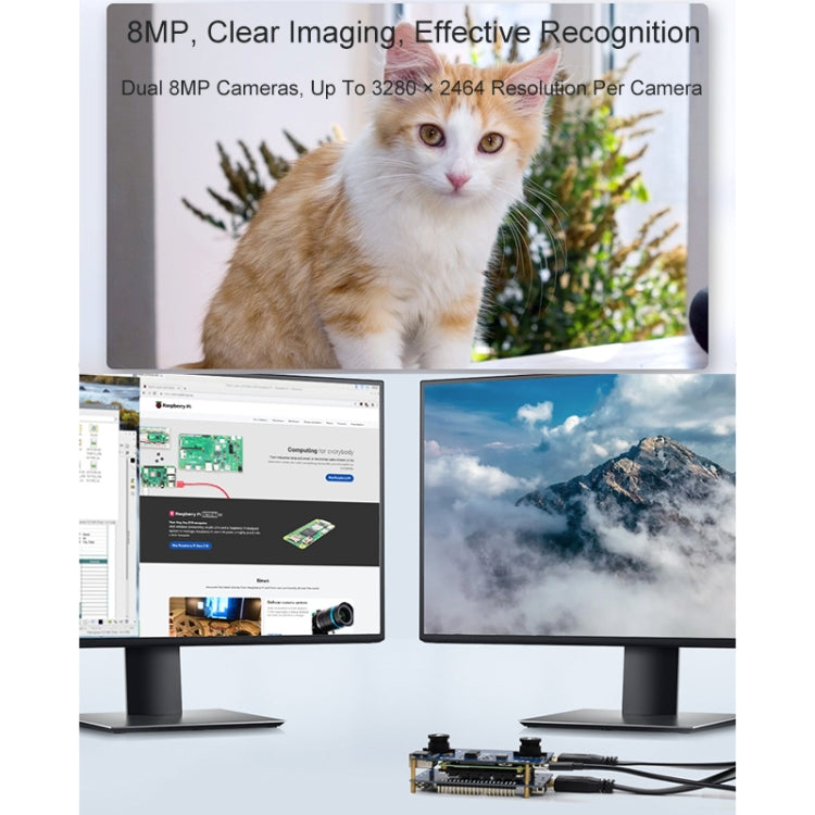Waveshare Binocular Camera Base Board with Interface Expander for Raspberry Pi Compute Module 4 - free shipping - PMC TechLife - Order now!