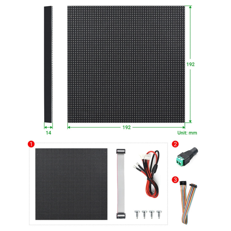 Waveshare RGB Full-Color LED Matrix Panel, 3mm Pitch, 64 x 64 Pixels, Adjustable Brightness - Other Accessories by WAVESHARE | Online Shopping South Africa | PMC Jewellery | Buy Now Pay Later Mobicred