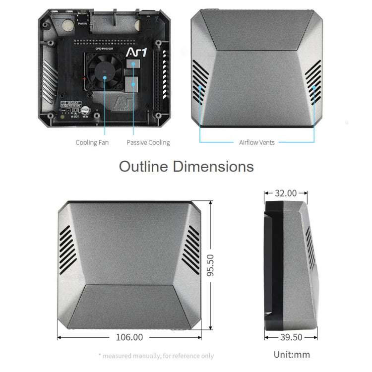 Waveshare Argon One M.2 Aluminum Case For Raspberry Pi 4, with M.2 Expansion Slot - free shipping - PMC Jewellery - Order now!