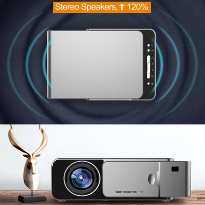 T6 2000ANSI Lumens 1080P LCD Mini Theater Projector, Phone Version, EU Plug(Silver) - LED Projector by PMC Jewellery | Online Shopping South Africa | PMC Jewellery | Buy Now Pay Later Mobicred