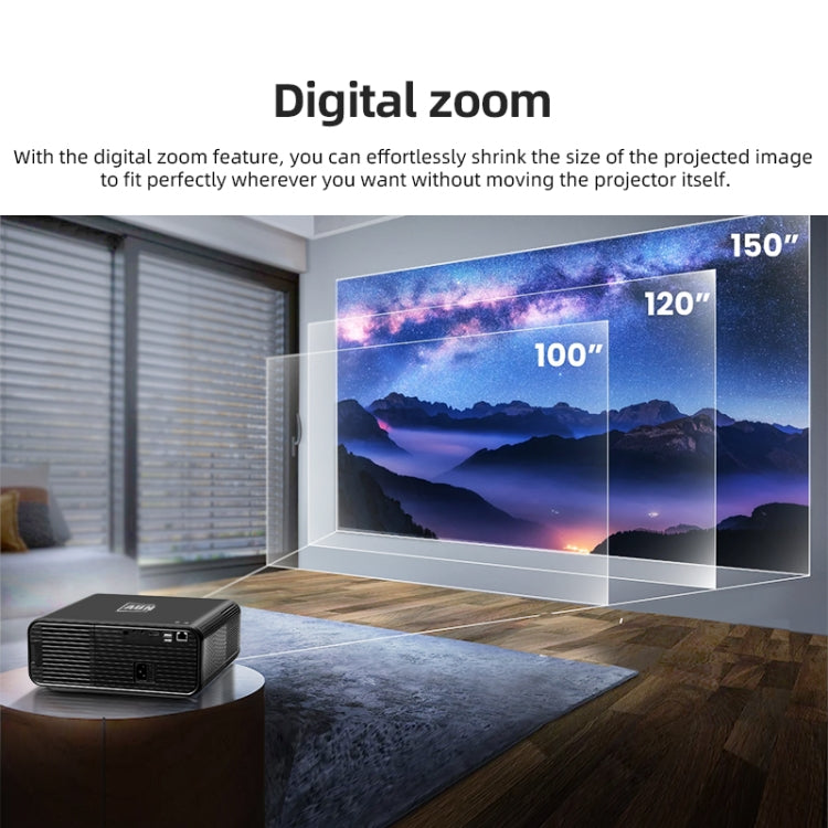 AUN U001 4K 18000 Lumens Portable Home Theater LED HD Digital Projector (AU Plug) - LED Projector by AUN | Online Shopping South Africa | PMC Jewellery | Buy Now Pay Later Mobicred