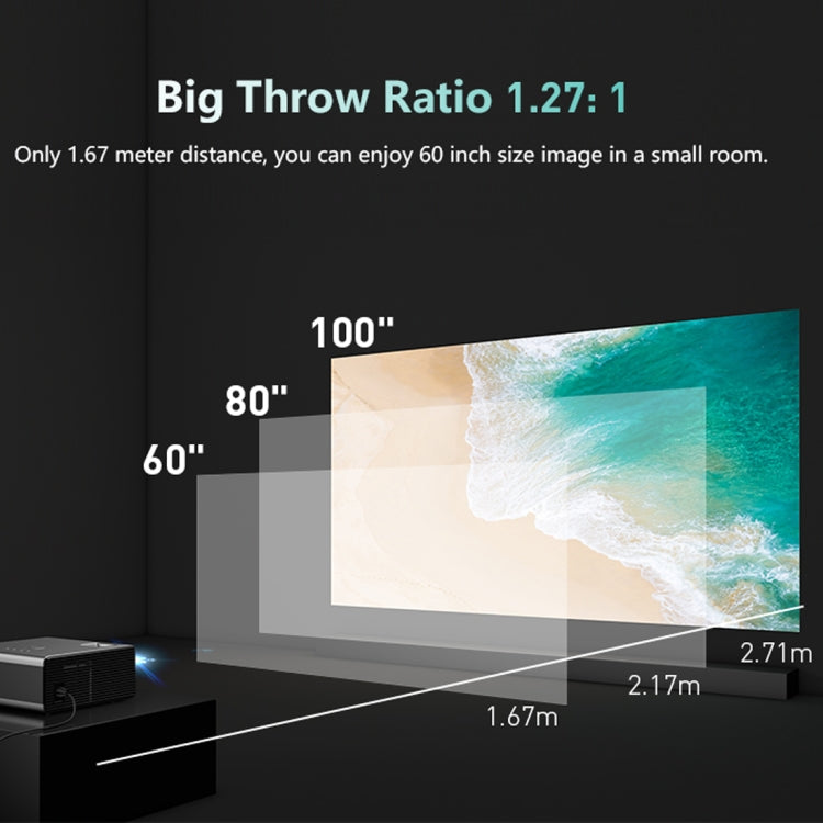 RD825 1280x720 2200LM Mini LED Projector Home Theater, Support HDMI & AV & VGA & USB, Smart Version (Silver) - LED Projector by PMC TechLife | Online Shopping South Africa | PMC TechLife | Buy Now Pay Later Mobicred