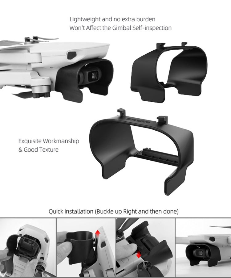 Sunnylife MM-Q9264 Camera Lens Sunshade Anti-glare Hood for DJI Mavic mini (Black) - Lens Hood by Sunnylife | Online Shopping South Africa | PMC Jewellery | Buy Now Pay Later Mobicred