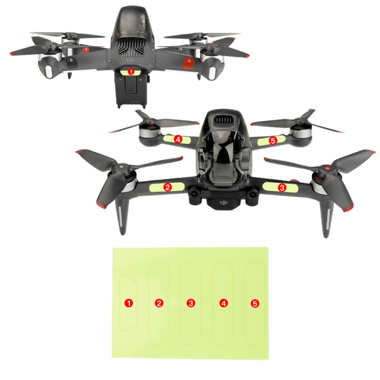 RCSTQ 2 PCS Luminous Sticker Night Flight Sticker for DJI FPV Drone - Protective Film & Stickers by RCSTQ | Online Shopping South Africa | PMC Jewellery | Buy Now Pay Later Mobicred
