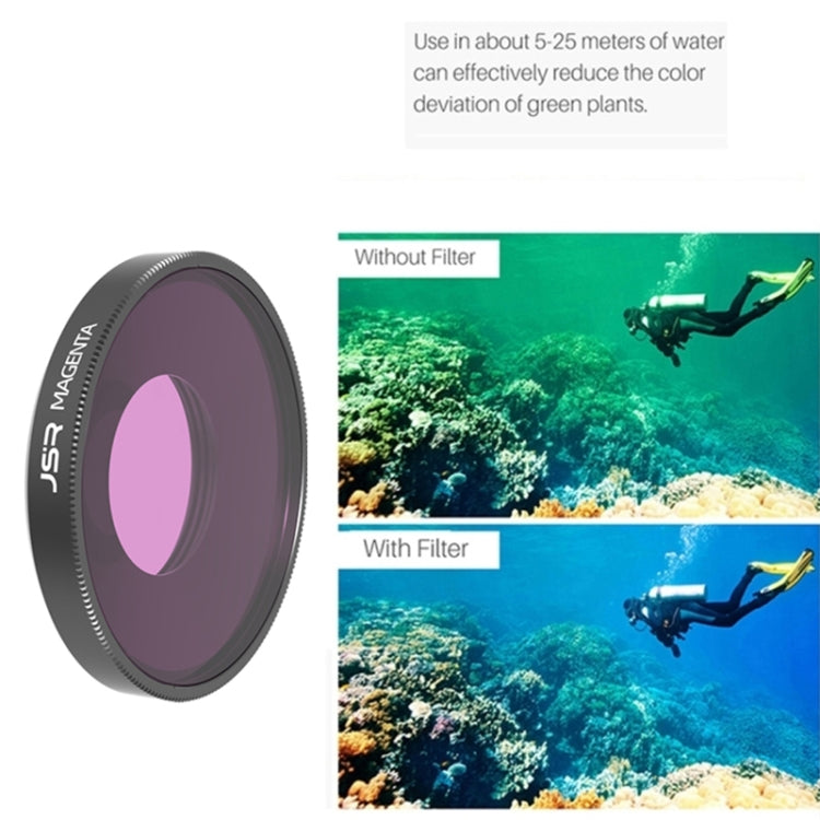JSR Diving Red / Pink / Purple Color Lens Filter For DJI Osmo Action 3 -  by JSR | Online Shopping South Africa | PMC Jewellery | Buy Now Pay Later Mobicred