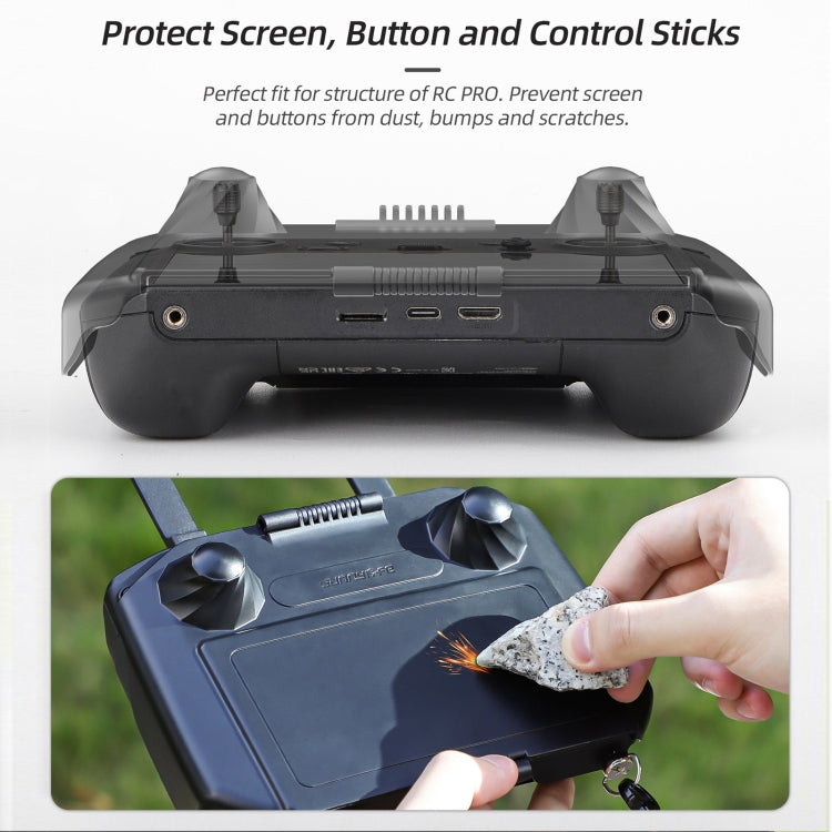 For DJI RC Pro Sunnylife 2 in 1 Controller Protector Sun Hood Screen Guard Monitor Sunshade Cover (Black) - Lens Hood by Sunnylife | Online Shopping South Africa | PMC Jewellery | Buy Now Pay Later Mobicred