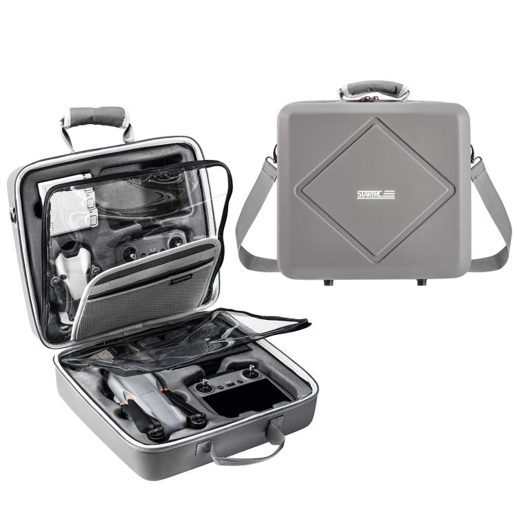 For DJI Air 3 / Air 3S / Mini 4 Pro STARTRC Dual-Drone Shoulder Storage Bag PU Handbag (Grey) - free shipping - PMc TechLife - Order now!