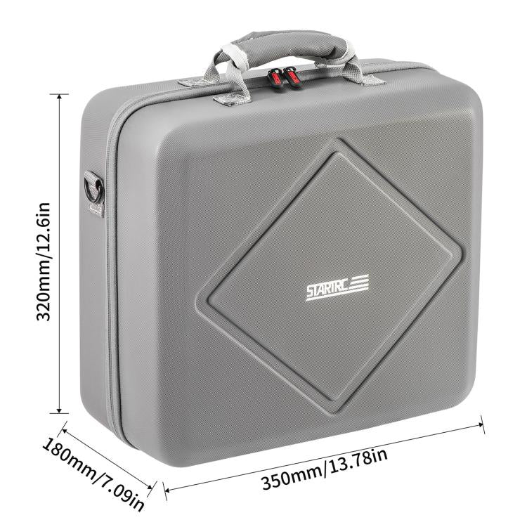 For DJI Air 3 / Air 3S / Mini 4 Pro STARTRC Dual-Drone Shoulder Storage Bag PU Handbag (Grey) - free shipping - PMc TechLife - Order now!