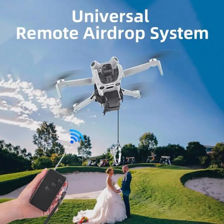 BRDRC Air-Dropping System Drone Thrower Parabolic For DJI Mini 4 Pro / 3 Pro / Air 3 / Mavic 3 / 3 Pro (Black) - free shipping - PMC TechLife - Order now!