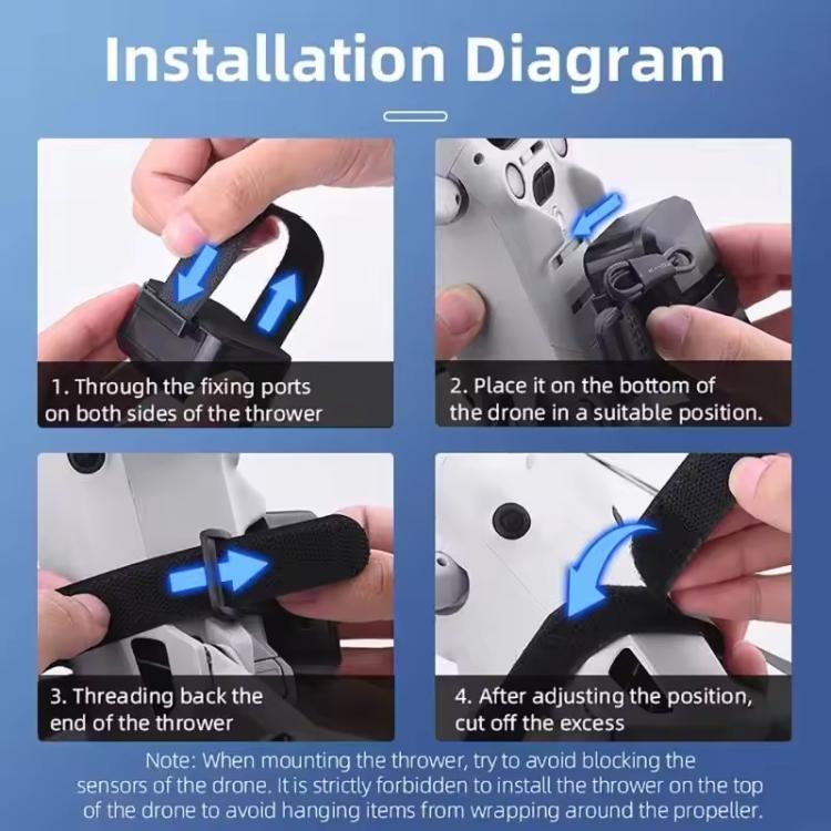 BRDRC Air-Dropping System Drone Thrower Parabolic For DJI Mini 4 Pro / 3 Pro / Air 3 / Mavic 3 / 3 Pro (Black) - free shipping - PMC TechLife - Order now!