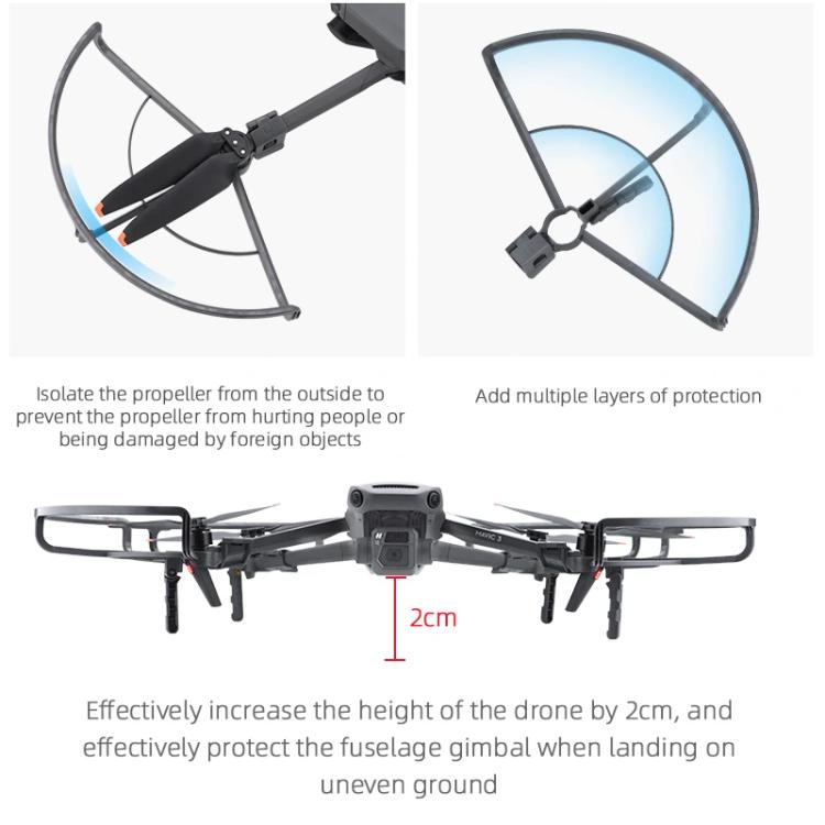 For DJI Mavic 3 / 3 Pro BRDRC Drone Propeller Protective Guard Anti-collision Ring (Grey) - free shipping - PMC TechLife - Order now!